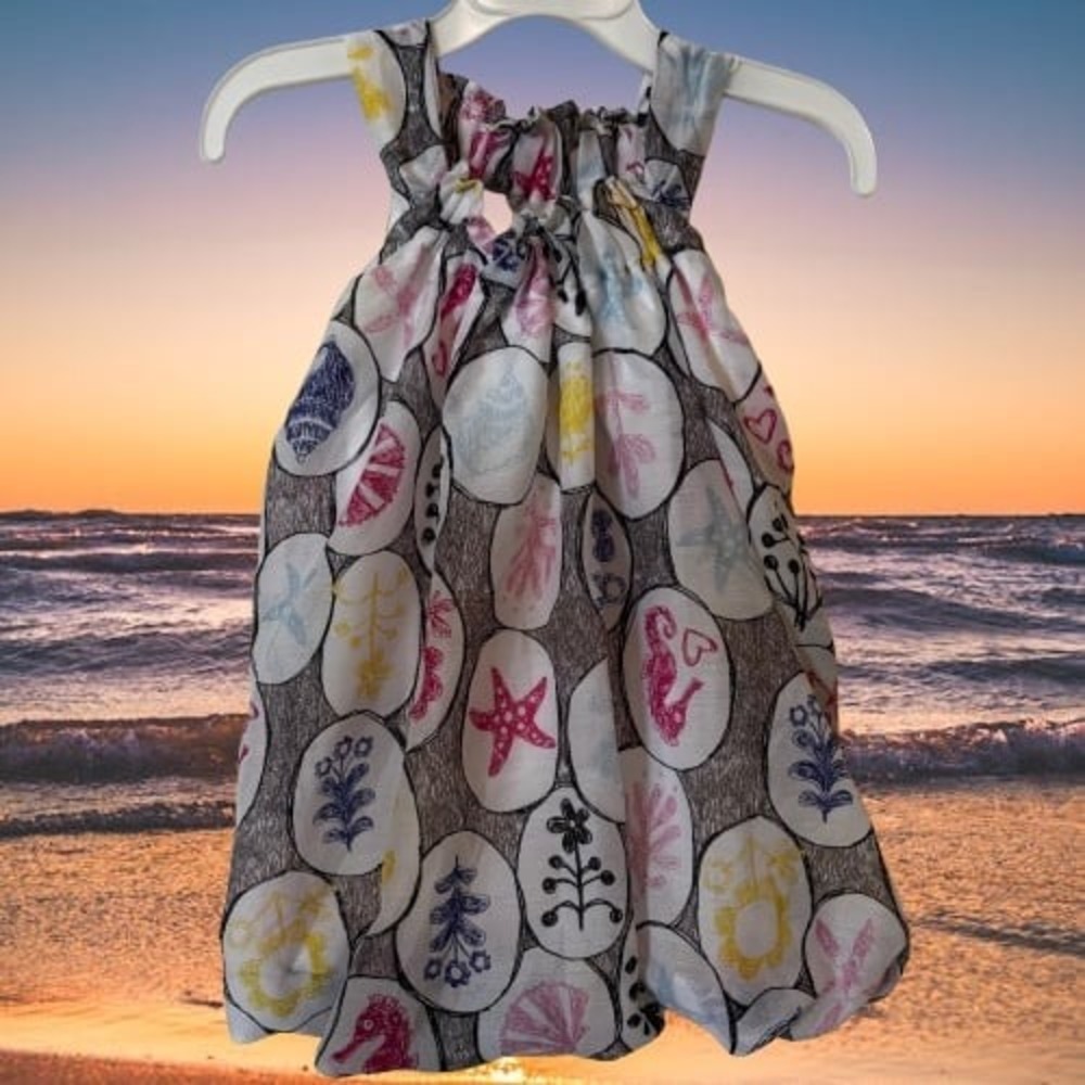 Deux Par Deux Girls Dress Sz‎ 4 Beach Theme Sleeveless